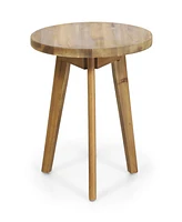 Streamdale Furniture Groovy Mod Round End Table With Customizable Top