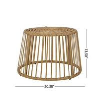 Simplie Fun Nostalgic Wicker Chat Set: Papasan Chairs And Cage-Frame Table