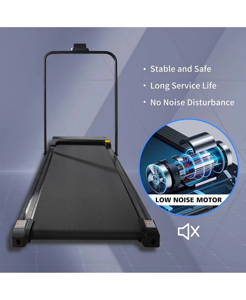 Streamdale Furniture Walking Pad Treadmill Under Desk 2 in 1 Folding Portable Treadmill for Home Office Walking Jogging Machine 240 lb Capacity Black