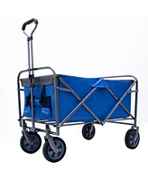 Streamdale Furniture Outdoor Garden Multipurpose Micro Collapsible Beach Trolley Cart Camping Folding Wagon