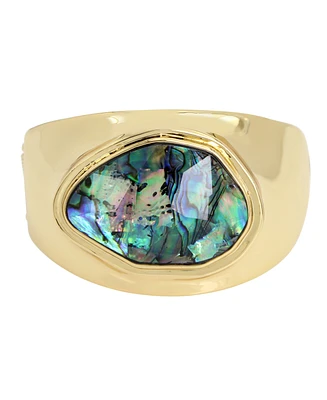 Robert Lee Morris Soho Abalone Molten Statement Bangle Bracelet