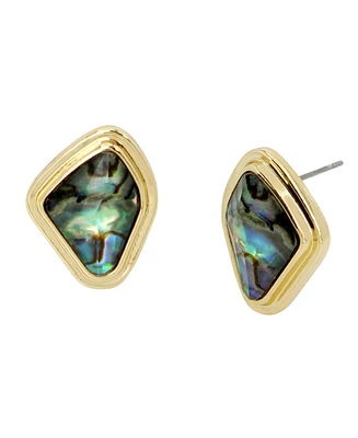 Robert Lee Morris Soho Abalone Molten Stud Earrings