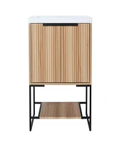 24 Inch Freestanding Bathroom Vanity With Resin Basin