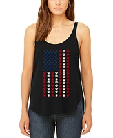 La Pop Art Women's Paws Flag Premium Flowy Tank Top