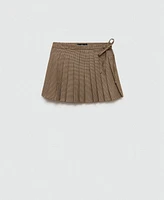 Mango Women's Houndstooth Mini Skirt