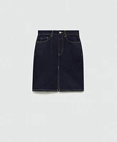 Mango Women's Denim Short Skirt