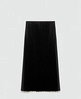 Mango Women's Pleated Long Skirt