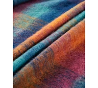 Evergreen Ivy Checkered Mohair Throw, 50" x 70"