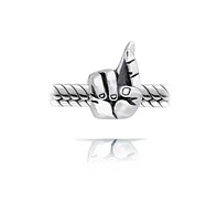 Bling Jewelry Symbol of Good Luck Fingers Crossed Charm Bead .925 Sterling Silver