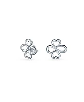 Bling Jewelry Ayllu Heart Infinity Clover Love Luck Unity Stud Earrings Sterling