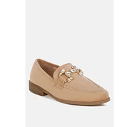 Rag & Co Maestro Diamante Embellished Horsebit Loafers