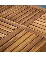 Hermosa 7 Piece Wood Dining Set With Cushions