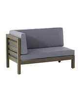 Streamdale Furniture Oana Right Corner Bench And Coffee Table, Dark Grey