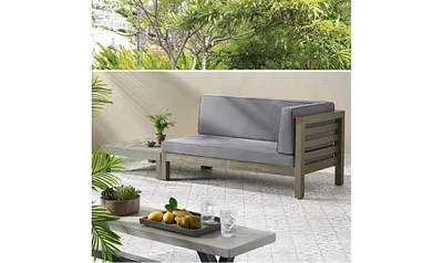 Streamdale Furniture Oana Right Corner Bench And Coffee Table, Dark Grey