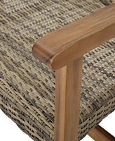 Hampton Wood + Wicker Loveseat