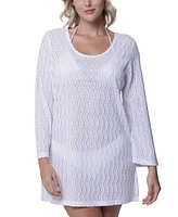 J Valdi Women's Bell-Sleeve Cover-Up Tunic