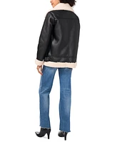 Vince Camuto Women's Faux-Shearling Aviator Jacket