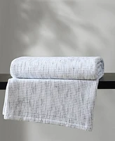 Vera Wang Jaspe Waffle Heathered Blanket