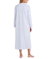 Miss Elaine Women's Embroidered Waffle-Knit Nightgown