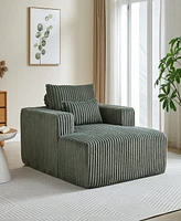 Streamdale Furniture 62.5-Inch Corduroy Sponge Sofa Lounge Chair, No Assembly Required