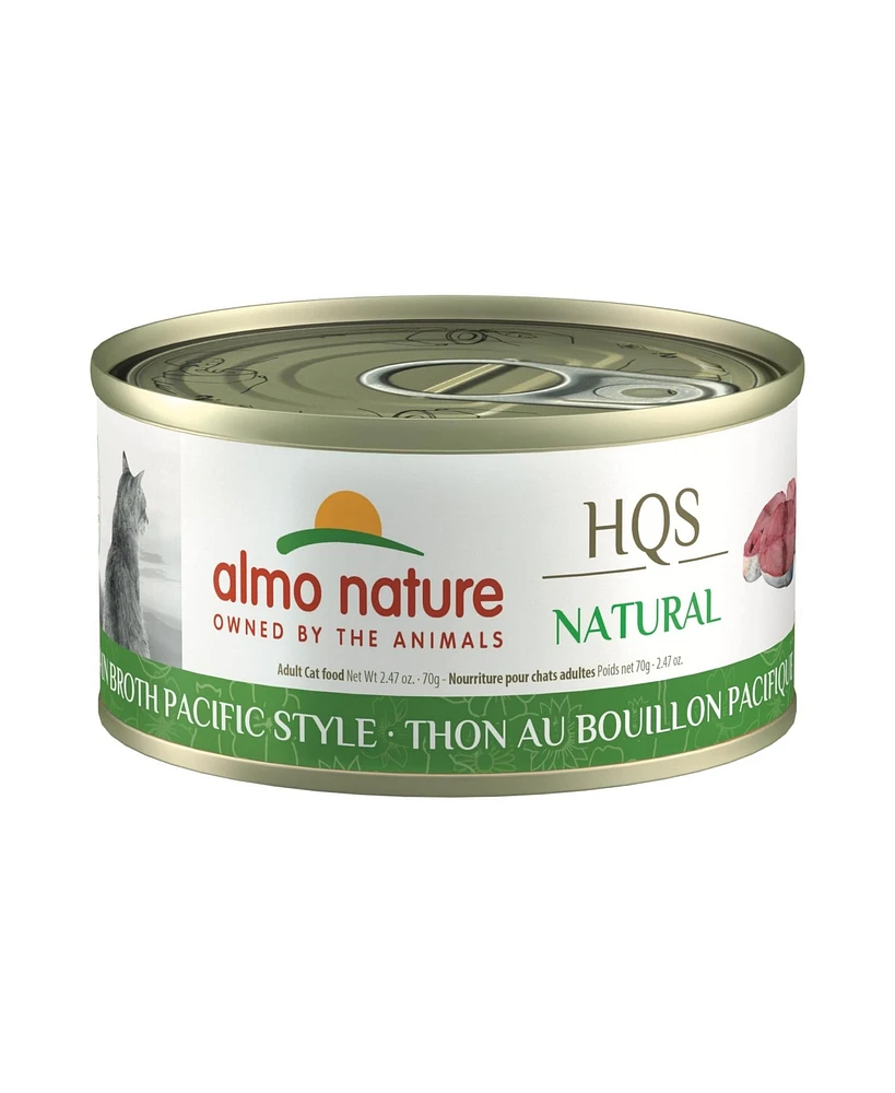 Almo Nature Hqs Natural Cat 24pk (2.47oz): Tuna In Broth Pacific Style