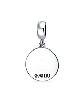 Bling Jewelry Inspirational # Me Too Women Rights Dangle Disc Bead Charm .925 Silver