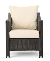Streamdale Furniture Water-Resistant Wicker Club Chairs With Curved Arms For Outdoor Comfort And Style