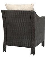 Streamdale Furniture Water-Resistant Wicker Club Chairs With Curved Arms For Outdoor Comfort And Style