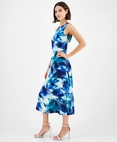 Anne Klein Women's Sleeveless Printed Midi Dress