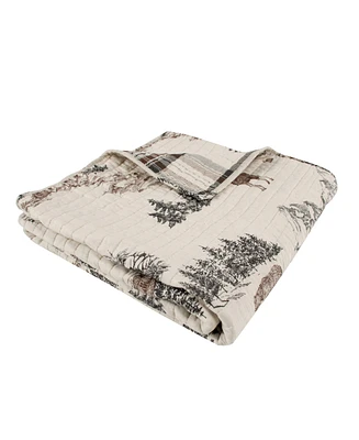Levtex Lodge Toile Reversible Quilted Throw, 50" x 60"