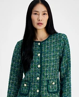 Tahari Asl Women's Boucle Round-Neck Jacket