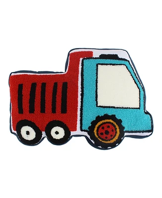 Levtex Mod Trucks 3D Dump Truck Shaped Kids Decorative Pillow, 18" x 18"