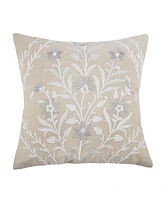 Levtex Eyelet Floral Embroidered Decorative Pillow, 18" x 18"