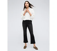 Kenneth Cole Women's Denim High Rise Cropped Kick Flare Pants