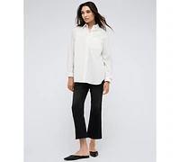 Kenneth Cole Women's Oversized Button-Front Boyfriend Shirt