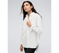 Kenneth Cole Women's Oversized Button-Front Boyfriend Shirt