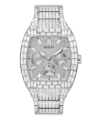 Guess Men's Multi-Function Silver Tone Steel Watch 43mm