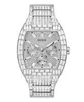 Guess Men's Multi-Function Silver Tone Steel Watch 43mm