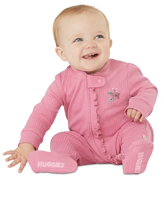 Huggies Baby Girls Organic Rib Coverall