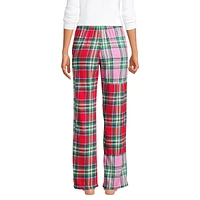 Lands' End Women's Flannel Patchwork Pajama Pants