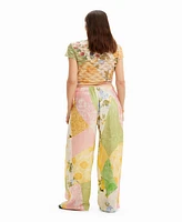 Desigual Women's Patched palazzo pants