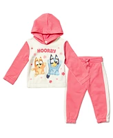 Bluey Girls Pullover Hoodie and Fleece Pants Outfit Set