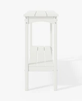 55" Outdoor Patio Hdpe Adirondack 2-Tier Shelf Console Table