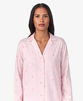 Lauren Ralph Lauren Women's Long Sleeve Notch Collar Sleepshirt