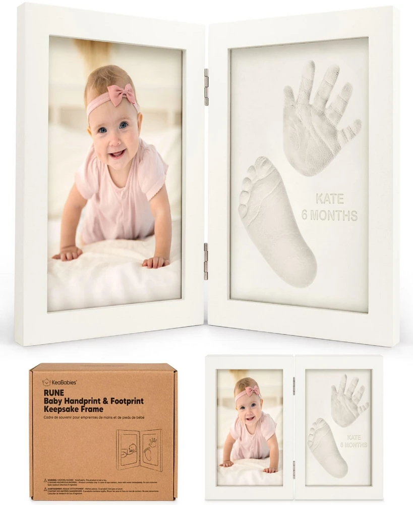 KeaBabies Rune Baby Hand and Footprint Kit Frame, Shower Gifts for Girls, Boys, Newborn Makers