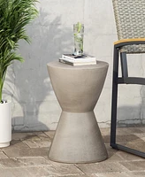 Hourglass Concrete Side Table: Modern, Durable, Outdoor-Ready
