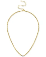 Forever Grown Diamonds Lab-Grown Diamond Necklace (1/2 ct. t.w.) in 14k Gold-Plated Sterling Silver