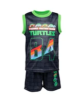 Teenage Mutant Ninja Turtles Boys T-Shirt Tank Top and Shorts 3 Piece Outfit Set