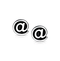 Bling Jewelry Computer Text Geek Symbol Black At Cufflinks Stainless Steel