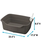 Richell Paw Trax: Wide Cat Litter Pan - Brown